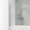 Ihr Wunschmaß millimetergenau bis 160 cm Höhe, Schulte D165099 41 50 Duschwand Komfort, 5 mm Sicherheitsglas klar hell, chromoptik, Duschabtrennung für Badewanne, Sondermaß