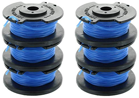 Ryobi ONE+ AC14RSLA Lot de 6 bobines de fil de rechange pour débroussailleuse sans fil et débroussailleuses de 18 V, 24 V et 40 V, Ø 1,7 cm