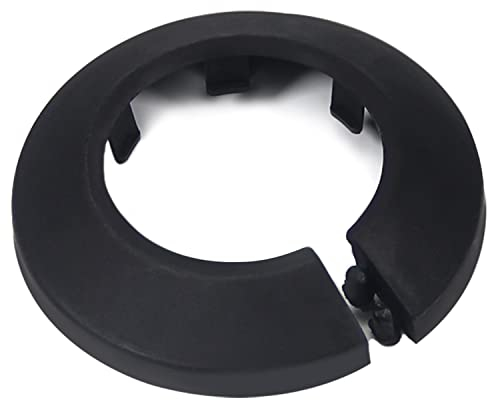 MroMax Passend für 3,3 cm Außenrohrabdeckung, Dekoration, schwarzer Kunststoff-Rosettenkragen für Wandrohr-Dekoration, 34 mm, 1 Stück