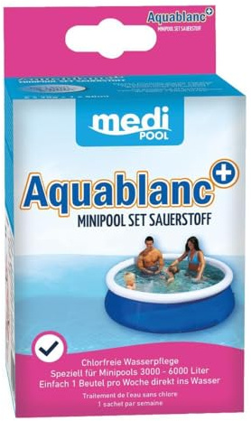 mediPOOL Aquablanc+ MiniPool Monats-Set Sauerstoff, chlorfrei, Desinfektion, Algenvorbeugung