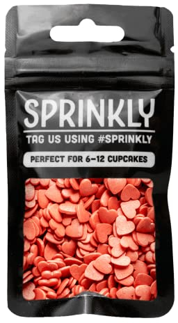 SPRINKLY - Glimmer Hearts - Red - 25g