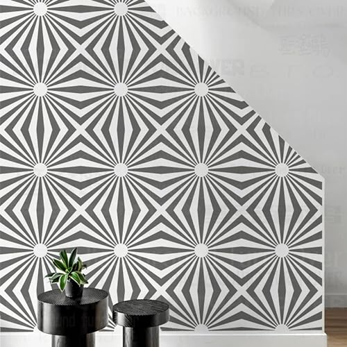 30cm Sun Ray Geometry Stripe Schablone Schablonen Mandala Farbe Groß Für Wände Große Dekor Möbel Vorlage Nische Wand Bodenfliesen Dekoration Rahmen Vorlagen Zu Den Samen Wiederverwendbare