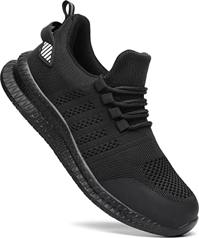 Steel Toe Shoes for Men and Women Comfortable Lightweight Work Safety Shoes Puncture Proof Slip Resistant Indestructible Sneakers Construction Work Utility Black M13