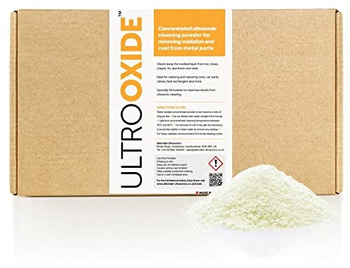 UltroOxide Concentrated Ultrasonic Cleaner Powder 400g - Makes 20L Rust & Oxidation Removal Solution, Economical & Easy to Store