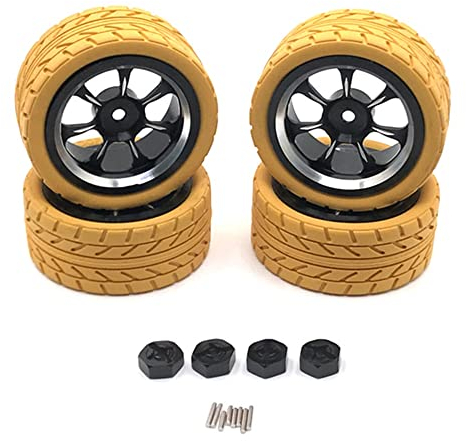 Duendhd 65 Mm Rad Felgen Reifen Reifen Metall Reifen mit 12 Mm Adapter für A959 144001 124016 124018 124019 RC Upgrade Teile,D