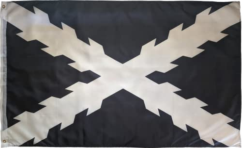 Bandera de la cruz de borgoña en color negro