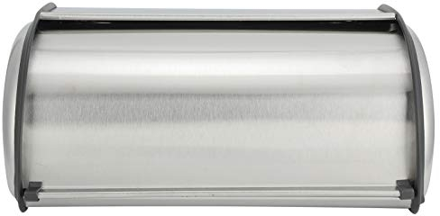 Caja de Pan de Acero Inoxidable, Tapa Superior Enrollable, Contenedor de Almacenamiento de Recipiente de Pan de Pastel de Gran Capacidad para Mostrador de Cocina