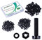Pzsmocn 150 Stück/50 Sätze M6*30 mm Schwarzes Nylon Kunststoff Kreuzschlitz Rundkopfschrauben-Sechskantmuttern mit Isolierscheibe Standardgröße, für Heimwerker und Elektronische Montage.