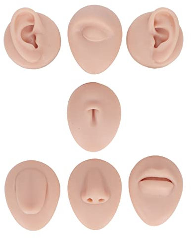 Asixxsix Piercing Praxis Modell, Silikon Wiederverwendbare Körper Piercing Praxis Modell, Piercing Praxis Körperteile für Anfänger Piercer Schmuck Display Lehrmittel (Mittlere Hautfarbe)