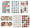 Adventskalender Aufkleber (1-24), 7 x 24 Adventskalender Sticker Zahlen Aufkleber, Sticker für Kalender zum selber basteln für Weihnachten für Weihnachtsgeschenkdekoration, Advent Kalender Aufkleb 7pc