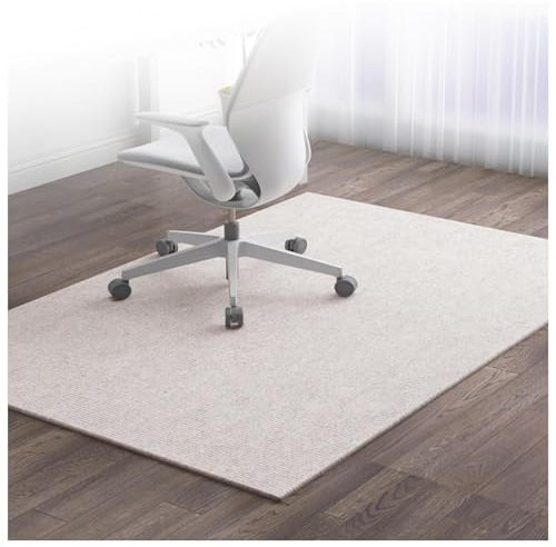 Bürostuhl Unterlage, Schreibtischstuhlunterlage Scratch-Resistant, Anti-Silp,Washable, Unterlage Schreibtischstuhl Fußbodenschutz Schreibtisch,Beige-120×150cm