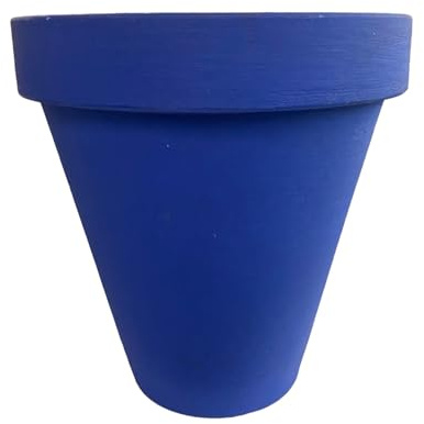 Garden Italia Vasi Vaso tondo liscio per piante ECLI Diam.55 cm alt.57 in resina colore BLU - Per interni ed esterni - Resistente al gelo - antiurto - Leggero