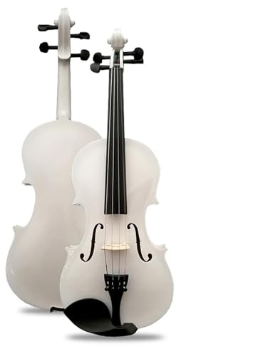 Violine Set Anfängergeige, Erwachsene, weiße Geige, komplettes Set geliefert (Color : 1/4)