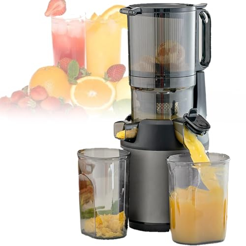 Spdazzleburst 300w cold Press Slow Juicer, Juicer Machines, With Triple Filter, with 13cm Feeding Chute, Portable Pomace Separation Juicer Fruit juicer, for Fruits Vegetables,Grey