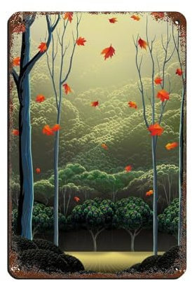 Eyvind Earle Morning Haze Kunst-Poster, Blechschild, Vintage, Metall, Pub, Club, Café, Bar, Zuhause, Wandkunst, Dekoration, Poster, Retro, 20 x 30 cm