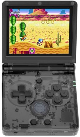 RG35XXSP Flip Portable Retro Handheld Game Console,RG35XXSP 3.5 Inch IPS Screen Linux System with 64G TF Card Pre-Installed 5532 Games,Clamshell Games Consoles Supports 5G WiFi Bluetooth HDMI