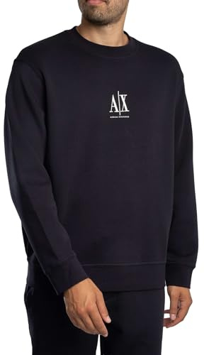 Armani Exchange Herren Icon Project, Embroidered Logo, Crewneck Sweatshirt (1er Pack)