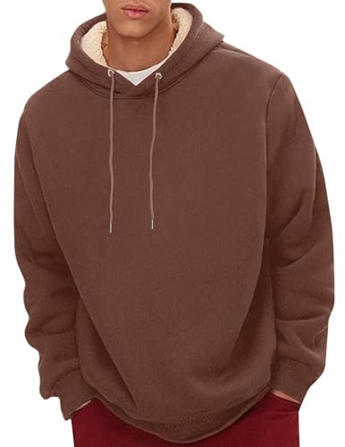 JUZILO Sales Today Clearance of Winterpullover Herren Winter ärmel Hoody gefüttert Coral Fleece ski Black of Friday-Angebote für Kinder 2024