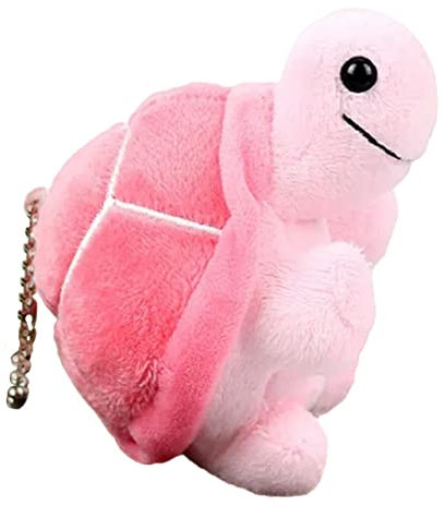 VICASKY Pendentif tortue Ninja Grenouille Peluche Rembourrée Heureux Réservoir d'Argent Charme Plate-forme Doudou Porte-clés Porte-clés Porte-clés Pp Coton Rose
