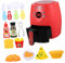 BESTonZON 1juego Juguete De Cocina con Freidora De Aire De Color Accesorio Cocina para Niñas Incluye Comida De Juguete para Cocinar y Diversión Creativa