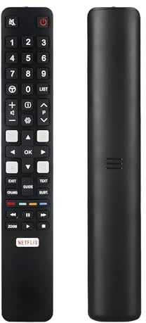 Universal Remote Control,RC802N TCL Remote Control Replacement TV Remote with Netflix Shortcut Key for TCL Thomson Smart LCD Television Remote Control 4K TV Monitor