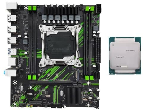 Remingtape Scheda Madre X99 PR9 per Processore CPU LGA 2011-3, Kit Completo, Supporta 4 Moduli di RAM DDR4, M.2/NVME M.2 con Processore CPU E5 2666v3, Interfaccia 3.0