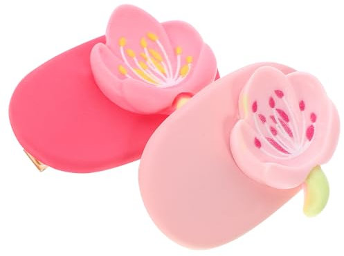 Veemoon 2stücke Blumenhaarspange Mit Krokodilklemme Haarspangen Für Frauen Duckbilled Haar Clips Für Ponyfrisuren Einfache Anwendung Süßer Haarschmuck Für Damenhaar