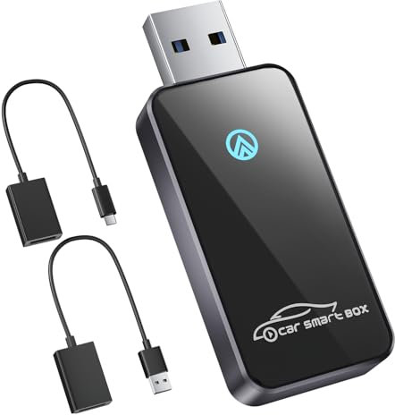 SALCAR Wireless Adapter für Android Auto – 2025 Upgrade | Kabelloser Android USB Dongle mit Dualband WiFi | Stabil & unterbrechungsfrei | Kompatibel mit Android 11 oder höher & Android Auto