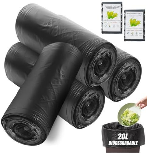 GOEDCH Lot de 200 Sacs Poubelle Noirs: Sacs de Toilette pour toilettes de camping, Sacs Poubelle pour Toilettes Mobiles, Randonnée, Voyage, Accessoires de Toilette de Camping