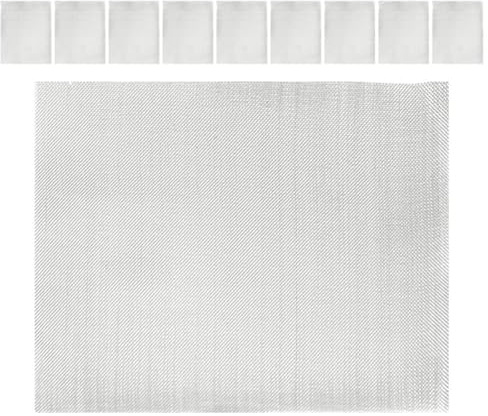 JECOMPRIS Treillis Métallique Inox et Fil Soudure 10 Pièces pour Réparation Pare-Chocs, Maille Renfort Plastique, Kit Soudage pour Voiture et Kayak