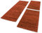 HomebyHome Bettumrandung Schlafzimmer 3 teilig Teppich Terrakotta - Waschbarer Bettumrandung Teppich Läufer Set Extra Flauschig Bettvorleger Schlafzimmer Bettset:2 St. 60x110 cm | 1 St. 80x250 cm