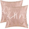 CaliTime Kissenbezüge Kissenhülle 2er-Pack Wurfkissenbezüge Cases für Couch Sofa Home Decor Modern Shining & Dull Contrast Dreiecke Abstrakte Linien Geometrisch 45cm x 45cm Dusty Pink