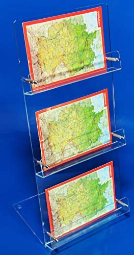 3-Fach Postkartenständer für DIN A6 Querformat,Postkarten Ständer Aufsteller