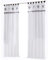BAILEY JO 1er-Pack Gardine mit Herz Muster Gardineschal Stickerei Transparent Voile Vorhang (BxH 140x245cm, Grau mit Schlaufen)