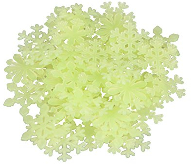 - 100 adesivi da parete con fiocchi di neve 3D, per cameretta bambini, fluorescenti