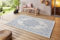 NORTHRUGS In- und Outdoor Teppich 200x290cm - Wetterfest Orientalisch Vintage-Design mit Medallion Läufer Terrassenteppich Balkonteppich Küchenläufer Badteppich Wohnzimmerteppich Wasserfest in Blau