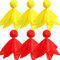 Gejoy 6 Stück Fußball Elffahne Werffahne Sportfan-Set Elffahne Partyzubehör, Yellow and Red