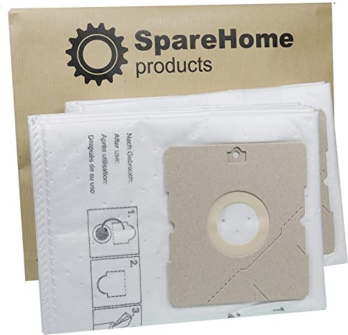 SpareHome® 10 Bolsas de alto rendimiento + 2 filtros compatible con aspiradores SOLAC A302, A304, A403, AB2720, AB2721, NEW SPRINGTEC TWININIG DUO, BEAGLE CONFORT, SOLAC BRISE, PRIVILEG.