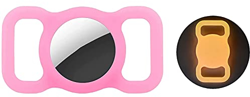 Sichy Airtag Collier pour Chien, Pet Silicone Housse de Protection pour Apple airtag GPS Finder Étui de Protection Étanche Anti-Perte, Porte-clés AirTag pour Collier de Chien et Chat de Compagnie