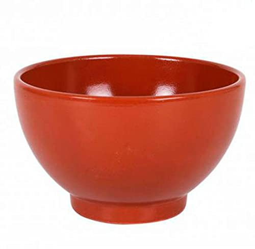 Tazón de barro cocido 14.8 x 9 cm, taza, bol, cuenco marrón para desayuno, apto para horno, microondas y lavavajillas