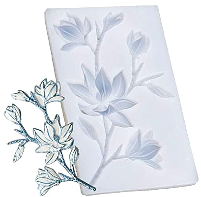 Splend Molde de Silicona Transparente, con Forma de Flor Moldes de Fundición de Epoxi de Silicona Rectangulares para Decoraciones y Manualidades de Boda, Fiesta, Día de Acción de Gracias