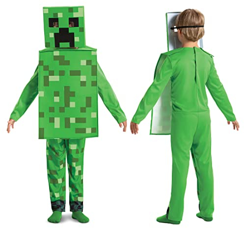 Minecraft | Costume Creeper Minecraft | Déguisement Taille S (5-6 ans) | Licence Officielle | Confort | Pour Haloween et Anniversaire | Inspiré du Jeu Vidéo | Idée Cadeau Enfant