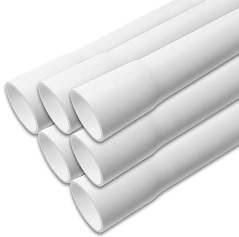 MIDORI® Elektrorohr | 12m M25 25 mm Stangenrohr aus PVC | Gemufftes Leerrohr in Weiß | Installationsrohr