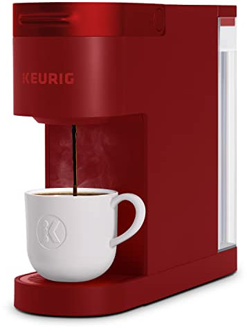 Keurig K-Slim Single Serve K-Cup Pod Coffee Maker, Featuring Simple Push Button Controls And MultiStream Technology, Scarlet Red