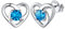 ChicSilver Silber Ohrstecker mit Zirkonia 925 Herz Ohrstecker mit Tansanit Geburtsstein Irischer Keltischer Knot Ohrstecker für Valentinstag Geburtstag