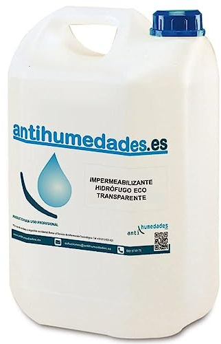 Impermeabilizante Hidrofugante Invisible ECO (5L+Pulverizador) - Repelente de agua y manchas, protege fachadas, tejados, ladrillo, hormigón...