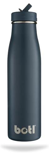 One Green Bottle New Evolution Collection Stainless Steel Bottle, Triple-Walled Isothermal Insulated Water Bottle, 500ml Slate Dark Blue BOTL