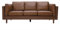 Miliboo 3-Sitzer-Sofa aus braunem Leder Bradley - Büffelleder