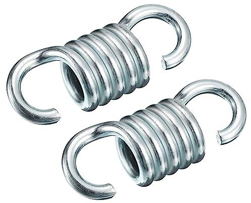 sourcing map 1543 Lbs Capacity Hammock Chair Spring Porch Swing Springs, 4.44 Inch Galvanized Iron Swing Extension Springs for Swing Hammock Hanging Chair Sandbags, Silver, Pack of 2