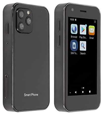 SOYES XS12 Super Mini 4G LET Smartphone per Android 10.0, 4GB 32GB ROM, 3.0 Pollici 5G WiFi Cellulare Sbloccato, Supporta Dual Card Dual Standby (Fantasia Notte Nera)
